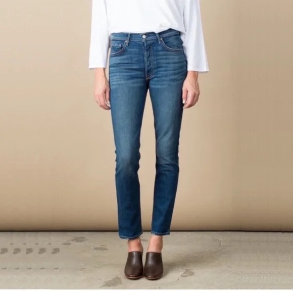 GRLFRND Karolina High Rise Straight In Joan Jett Button Fly Whiskered Jeans 28 - Picture 1 of 15